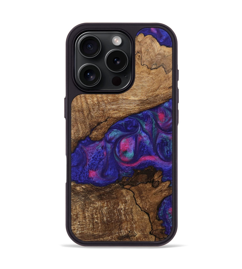 iPhone 16 Pro Wood Phone Case - Birdie (Purple, 745493)