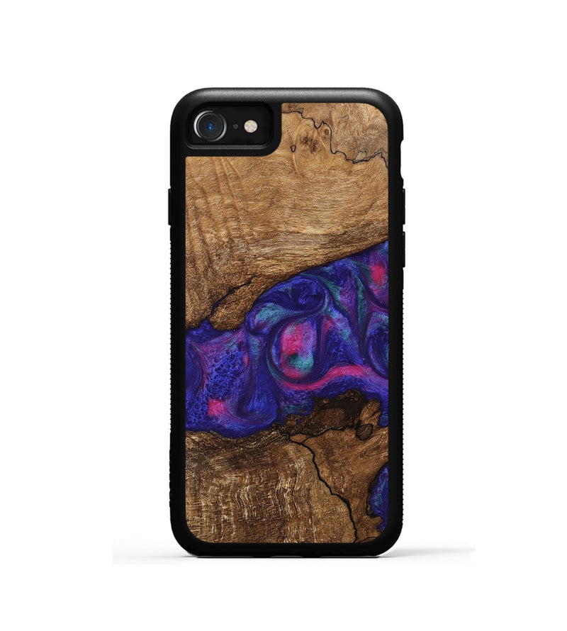 iPhone SE Wood Phone Case - Birdie (Purple, 745493)