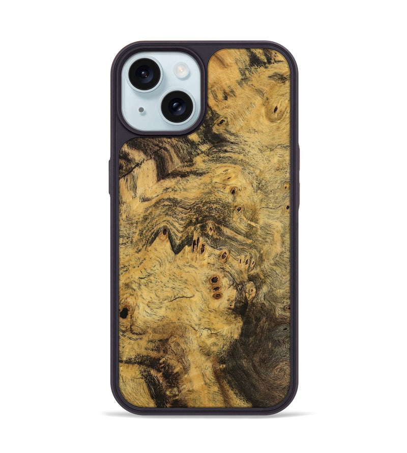 iPhone 15 Wood Phone Case - Ishaan (Wood Burl, 745502)