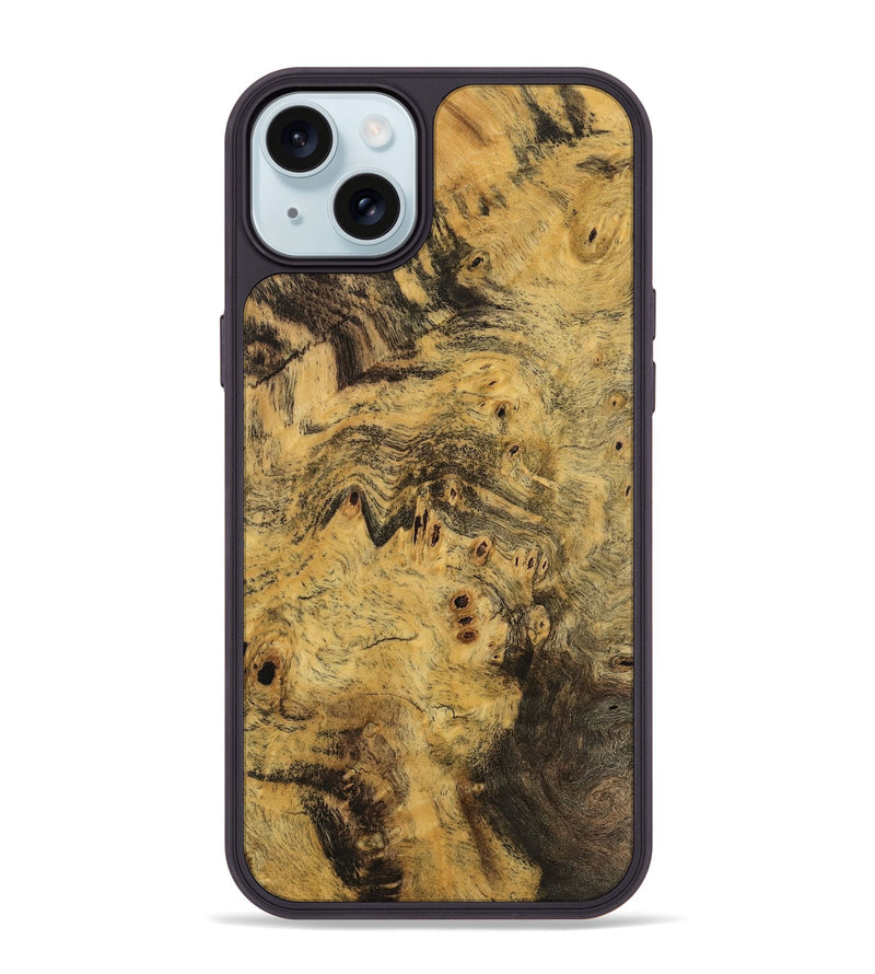 iPhone 15 Plus Wood Phone Case - Ishaan (Wood Burl, 745502)