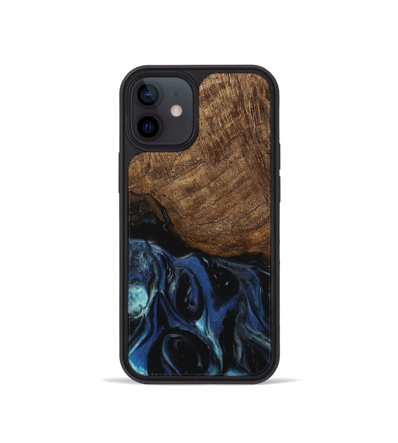 iPhone 12 mini Wood Phone Case - Nat (Blue, 745504)