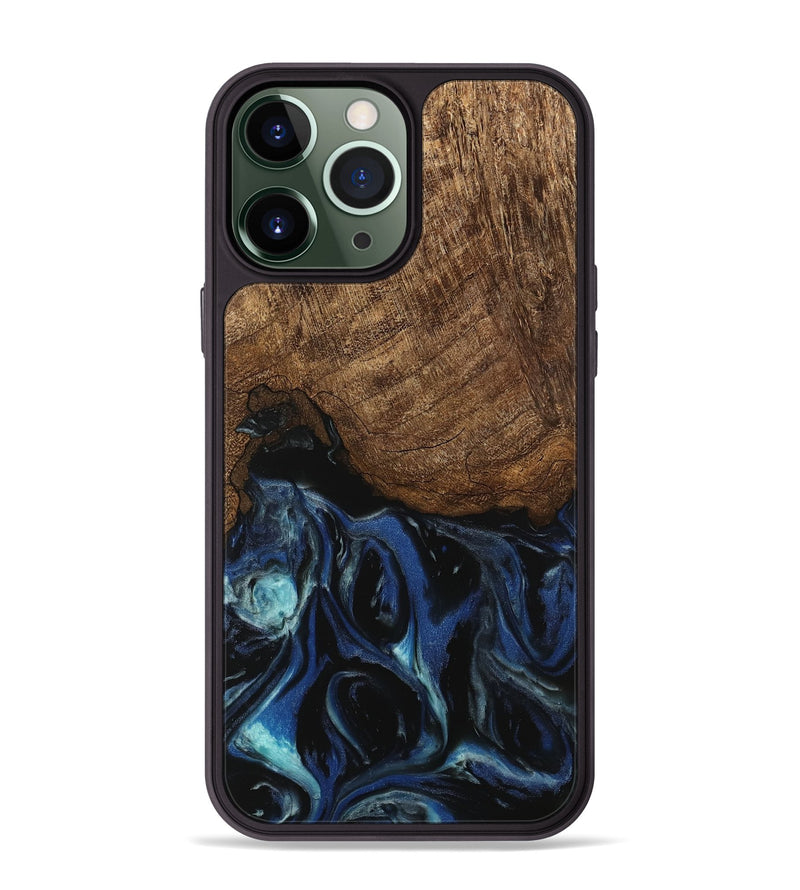 iPhone 13 Pro Max Wood Phone Case - Nat (Blue, 745504)