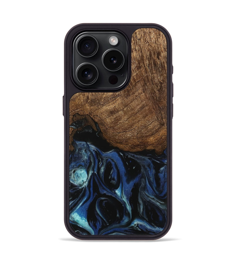 iPhone 15 Pro Wood Phone Case - Nat (Blue, 745504)