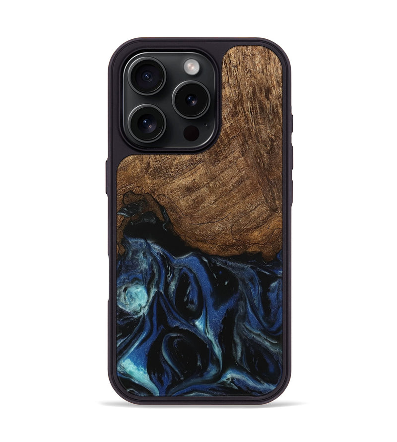 iPhone 16 Pro Wood Phone Case - Nat (Blue, 745504)