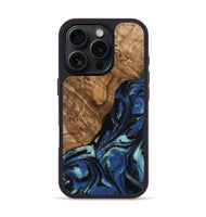 iPhone 16 Pro Wood Phone Case - Sim (Blue, 745505)