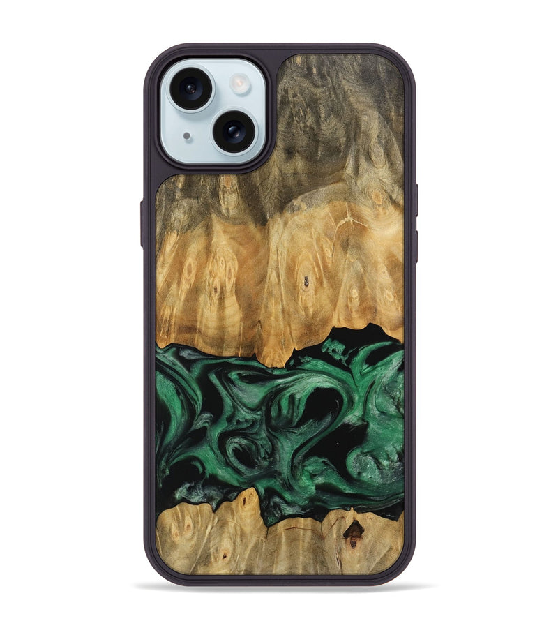 iPhone 15 Plus Wood Phone Case - Sanford (Green, 745506)