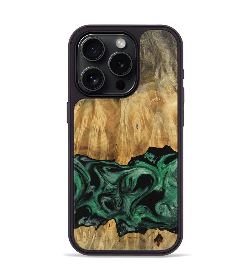 iPhone 15 Pro Wood Phone Case - Sanford (Green, 745506)