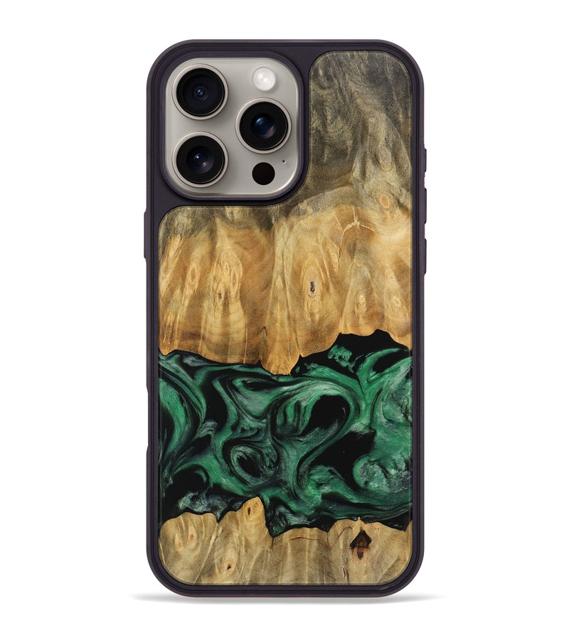 iPhone 16 Pro Max Wood Phone Case - Sanford (Green, 745506)