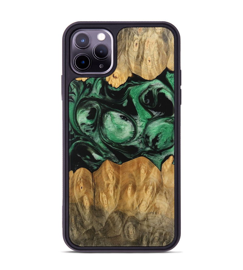 iPhone 11 Pro Max Wood Phone Case - Ione (Green, 745507)