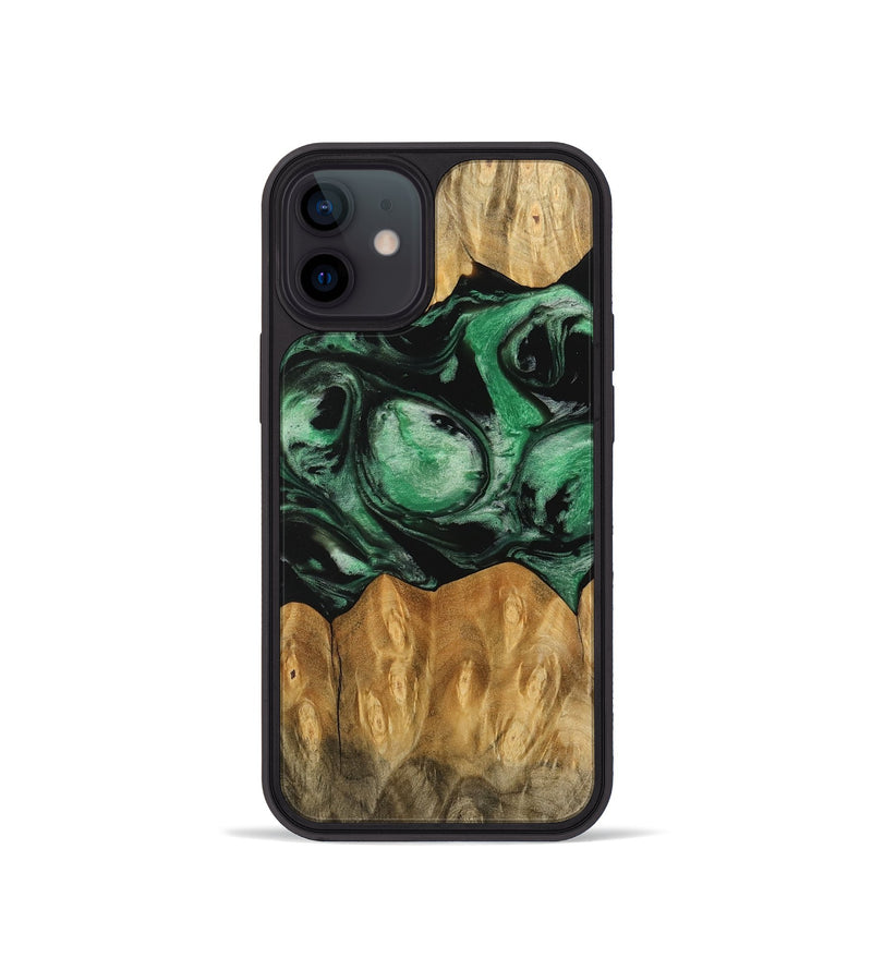 iPhone 12 mini Wood Phone Case - Ione (Green, 745507)