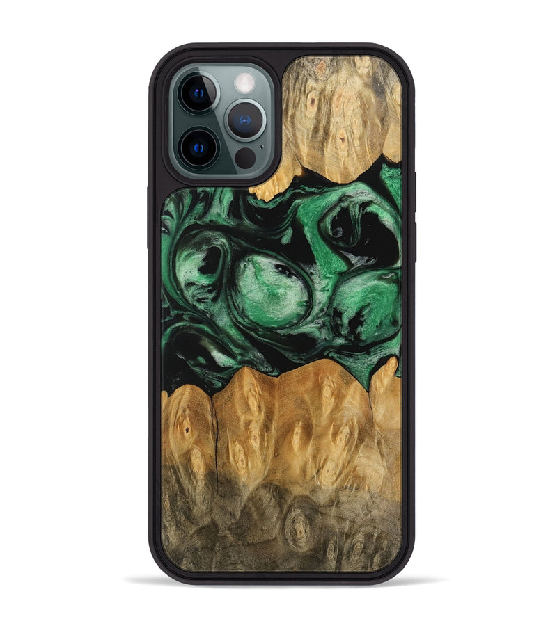 iPhone 12 Pro Max Wood Phone Case - Ione (Green, 745507)