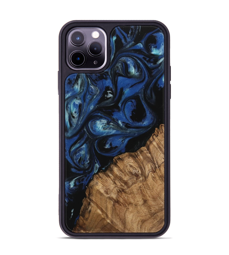 iPhone 11 Pro Max Wood Phone Case - Montana (Blue, 745509)