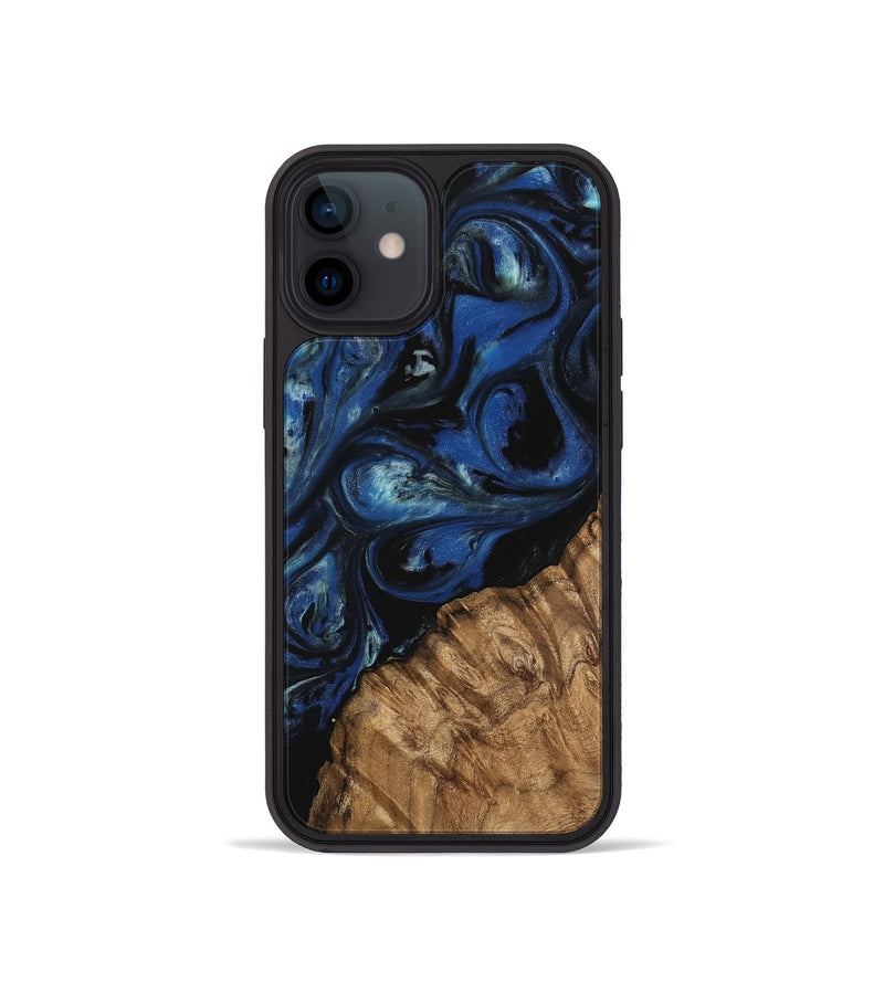 iPhone 12 mini Wood Phone Case - Montana (Blue, 745509)