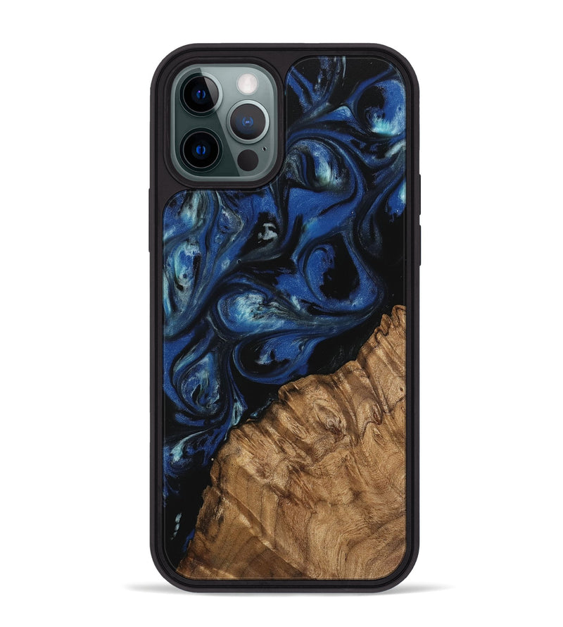 iPhone 12 Pro Max Wood Phone Case - Montana (Blue, 745509)