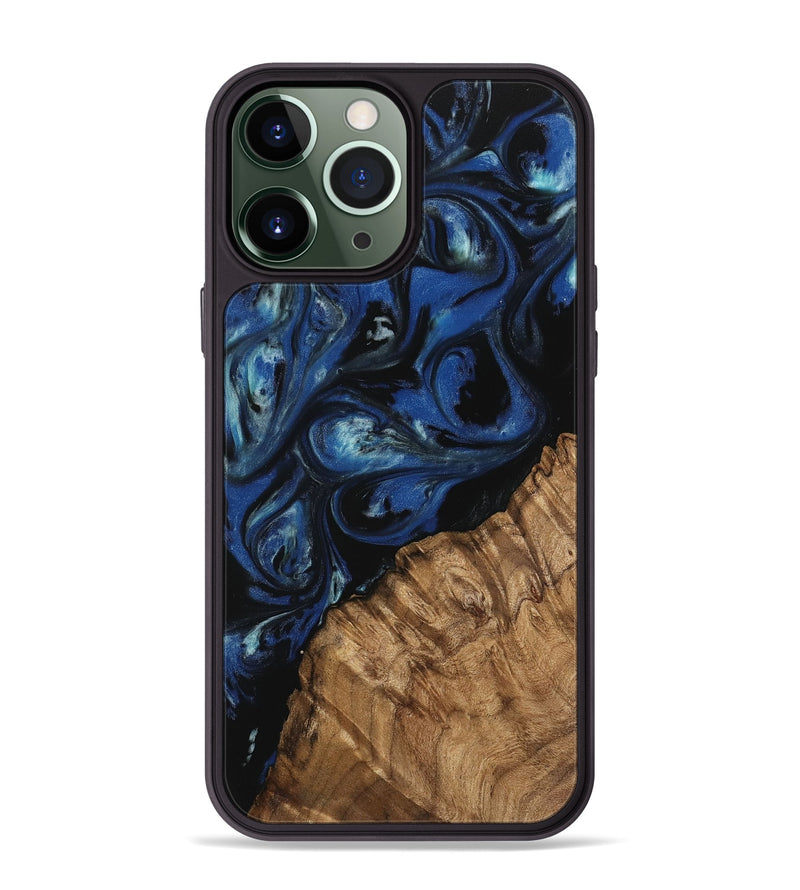 iPhone 13 Pro Max Wood Phone Case - Montana (Blue, 745509)