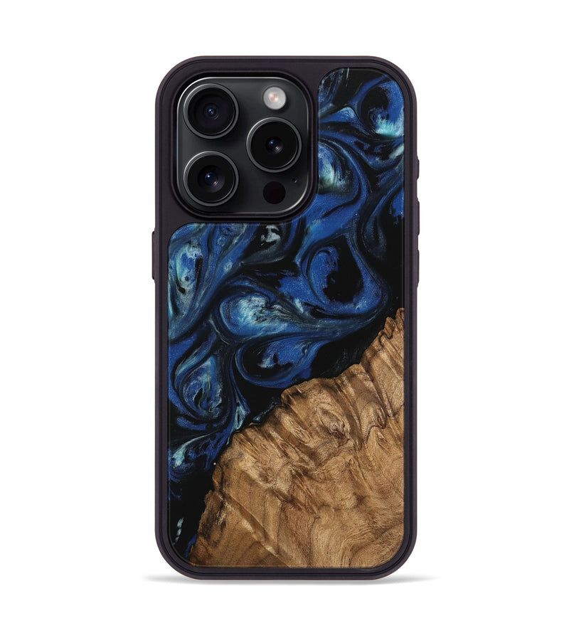 iPhone 15 Pro Wood Phone Case - Montana (Blue, 745509)