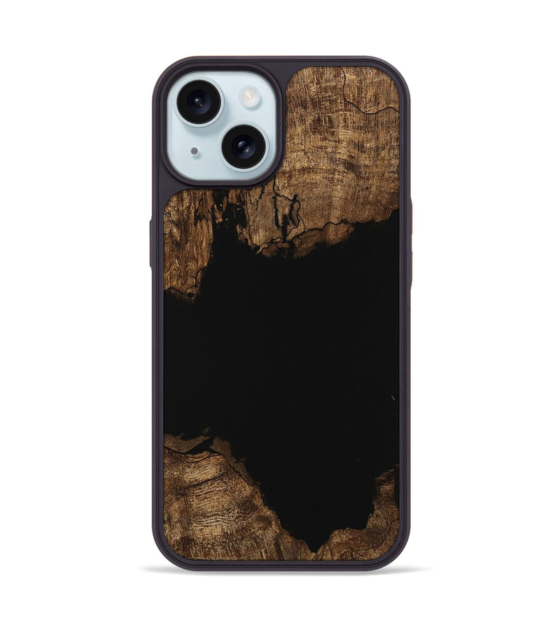 iPhone 15 Wood Phone Case - Samuel (Wood Burl, 745515)