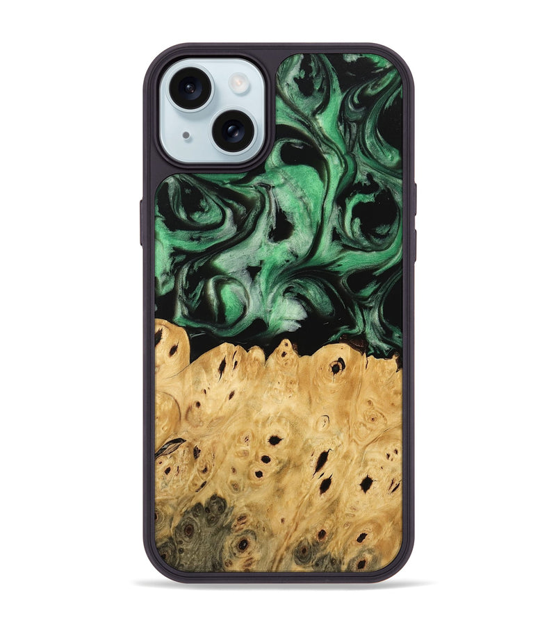 iPhone 15 Plus Wood Phone Case - Kehlani (Green, 745520)