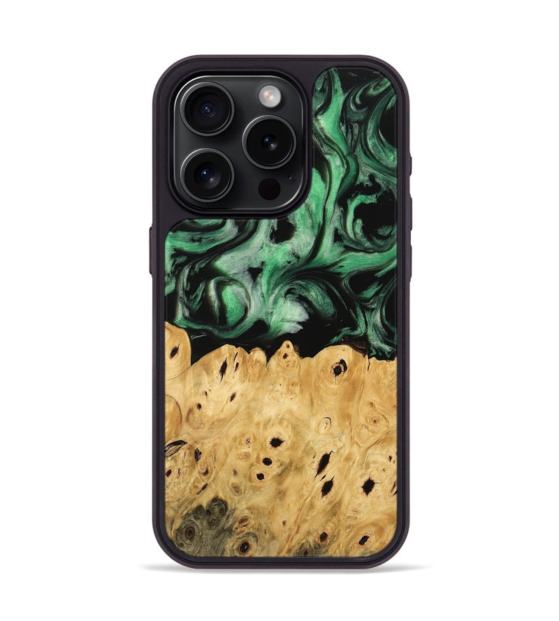 iPhone 15 Pro Wood Phone Case - Kehlani (Green, 745520)