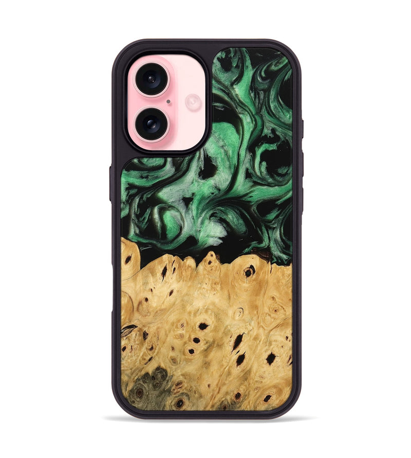 iPhone 16 Wood Phone Case - Kehlani (Green, 745520)