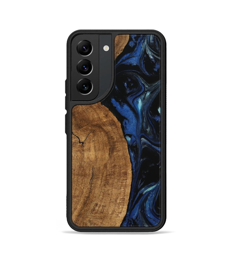 Galaxy S22 Wood Phone Case - Kandice (Blue, 745525)