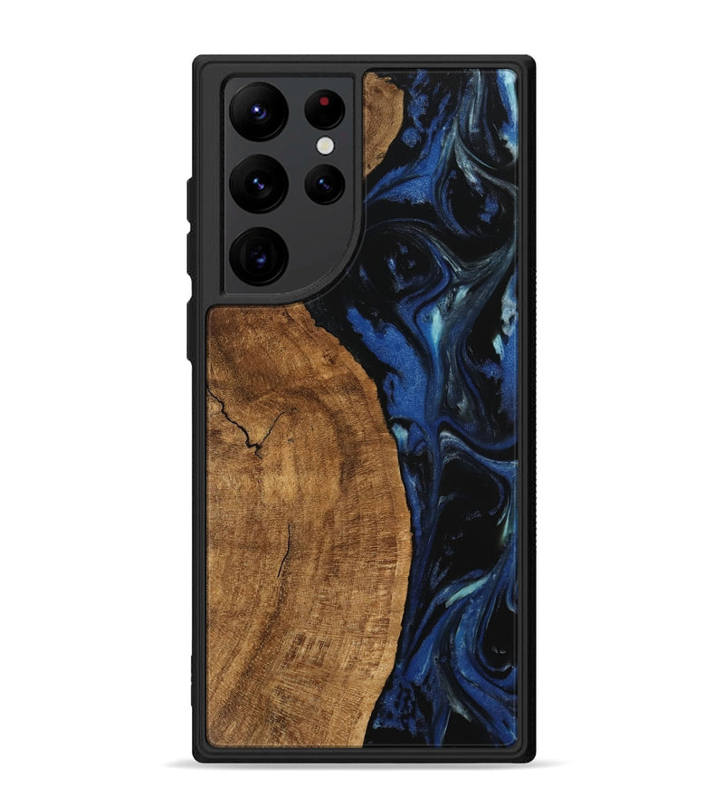 Galaxy S22 Ultra Wood Phone Case - Kandice (Blue, 745525)