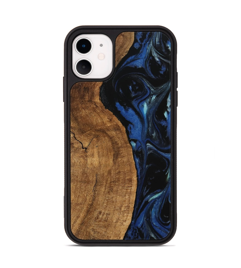 iPhone 11 Wood Phone Case - Kandice (Blue, 745525)