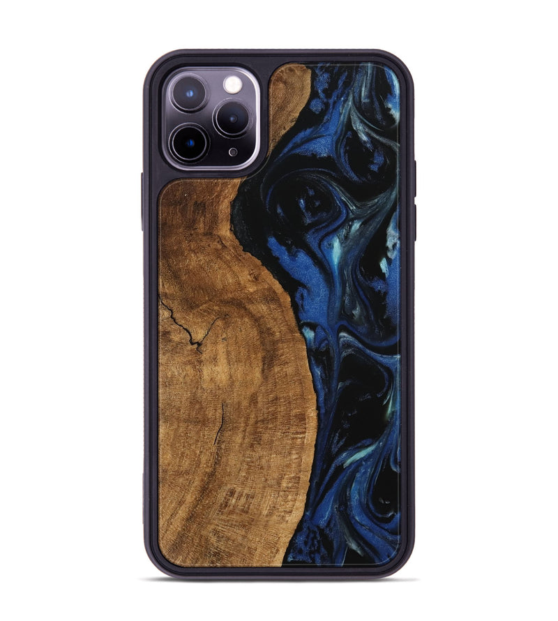 iPhone 11 Pro Max Wood Phone Case - Kandice (Blue, 745525)