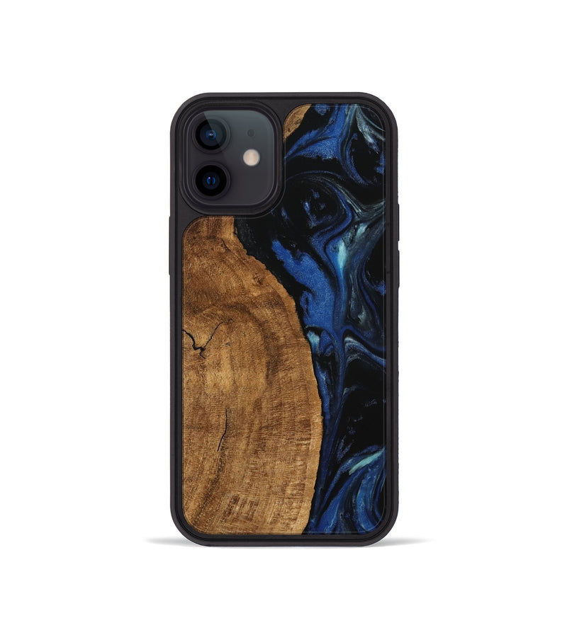 iPhone 12 mini Wood Phone Case - Kandice (Blue, 745525)