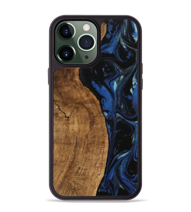 iPhone 13 Pro Max Wood Phone Case - Kandice (Blue, 745525)