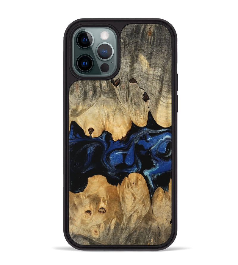 iPhone 12 Pro Max Wood Phone Case - Briar (Blue, 745527)