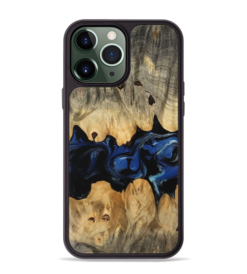 iPhone 13 Pro Max Wood Phone Case - Briar (Blue, 745527)