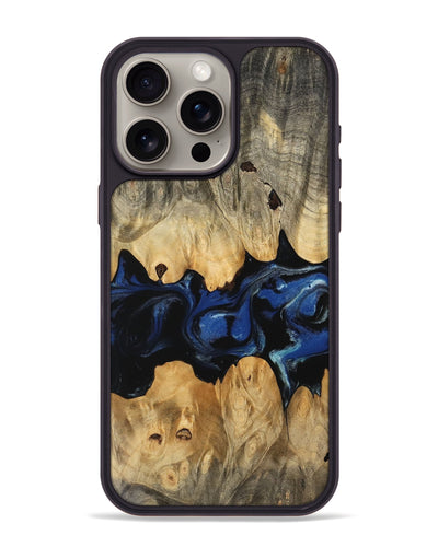 iPhone 15 Pro Max Wood Phone Case - Briar (Blue, 745527)