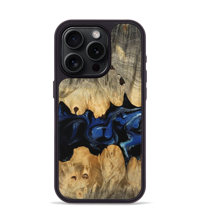 iPhone 15 Pro Wood Phone Case - Briar (Blue, 745527)