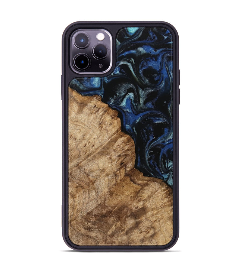 iPhone 11 Pro Max Wood Phone Case - Stevie (Blue, 745531)