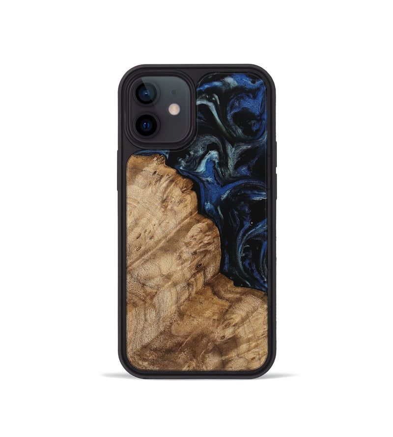 iPhone 12 mini Wood Phone Case - Stevie (Blue, 745531)