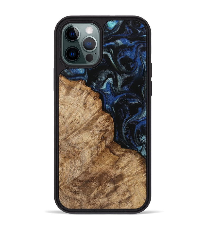 iPhone 12 Pro Max Wood Phone Case - Stevie (Blue, 745531)