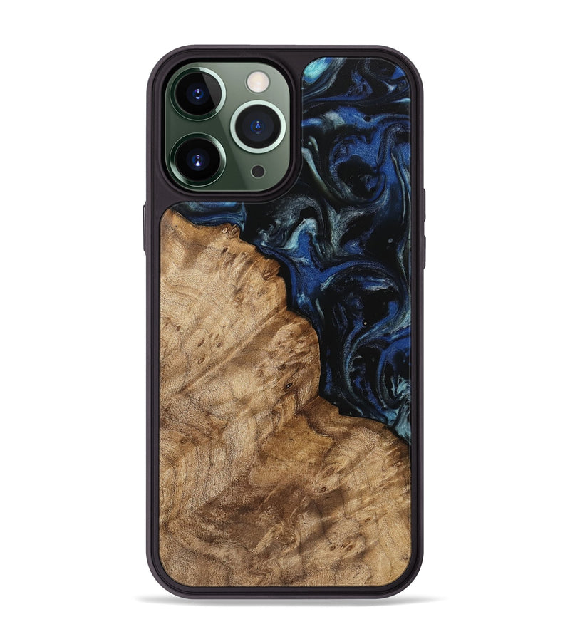 iPhone 13 Pro Max Wood Phone Case - Stevie (Blue, 745531)