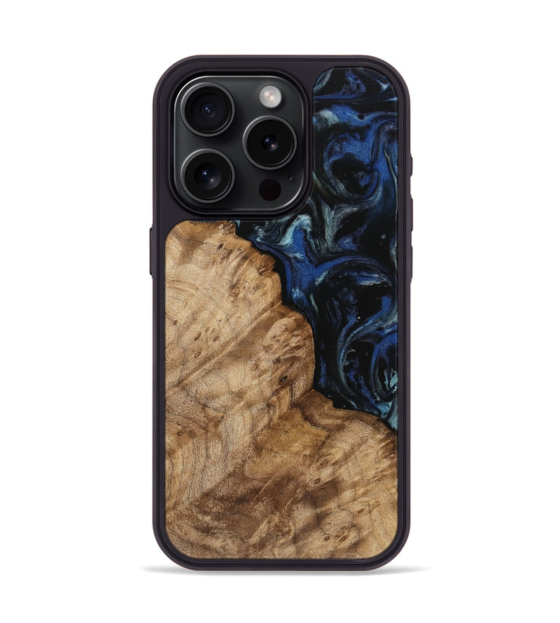 iPhone 15 Pro Wood Phone Case - Stevie (Blue, 745531)