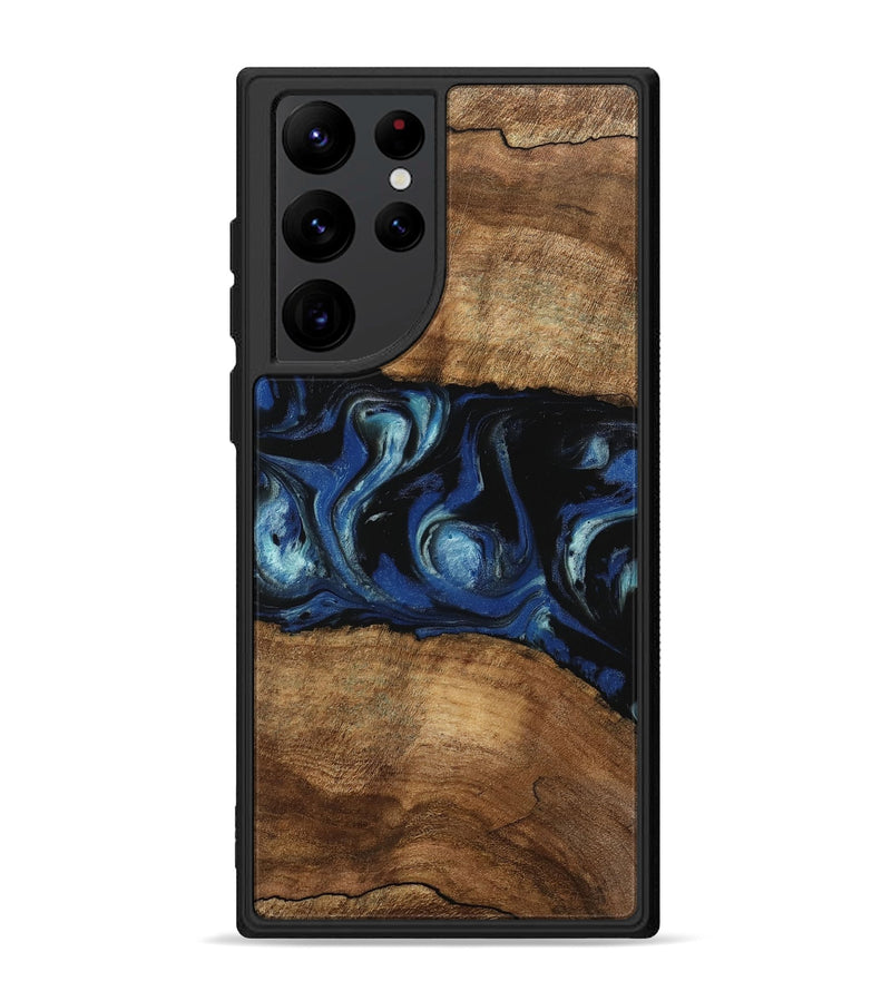 Galaxy S22 Ultra Wood Phone Case - Arleen (Blue, 745535)