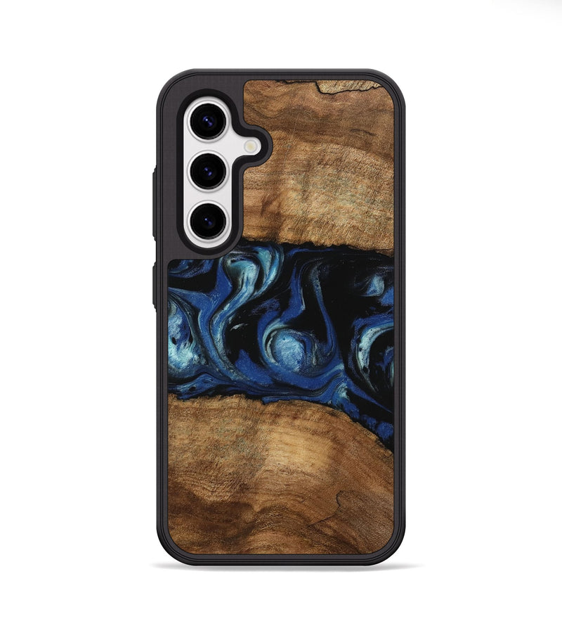 Galaxy S25 Wood Phone Case - Arleen (Blue, 745535)