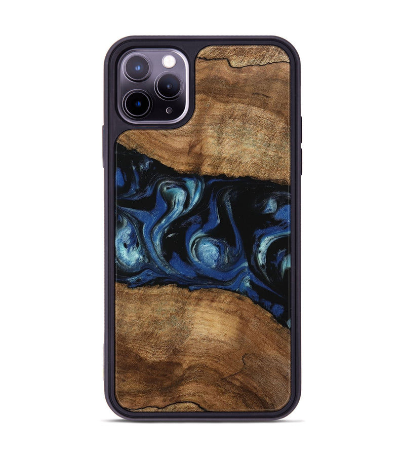 iPhone 11 Pro Max Wood Phone Case - Arleen (Blue, 745535)