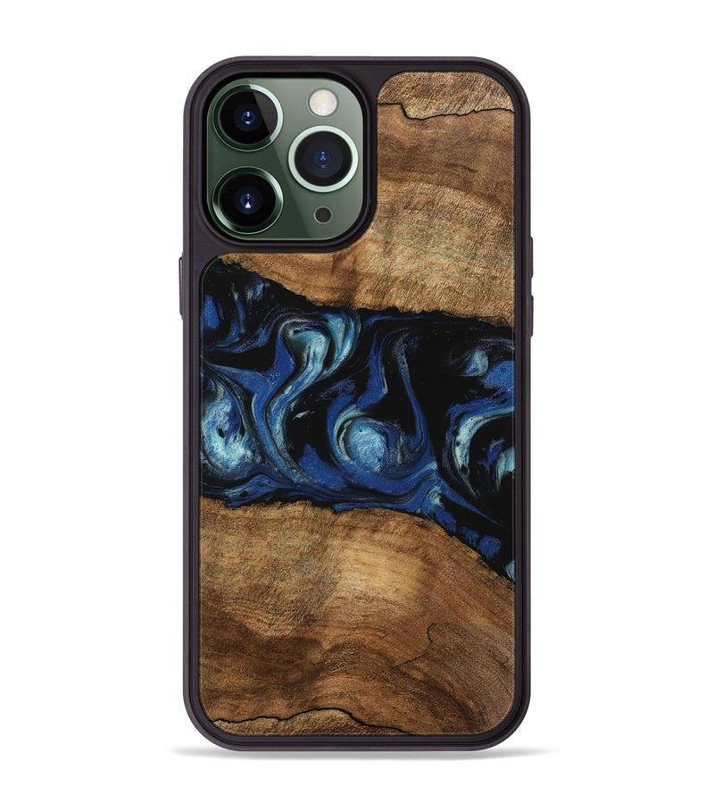 iPhone 13 Pro Max Wood Phone Case - Arleen (Blue, 745535)