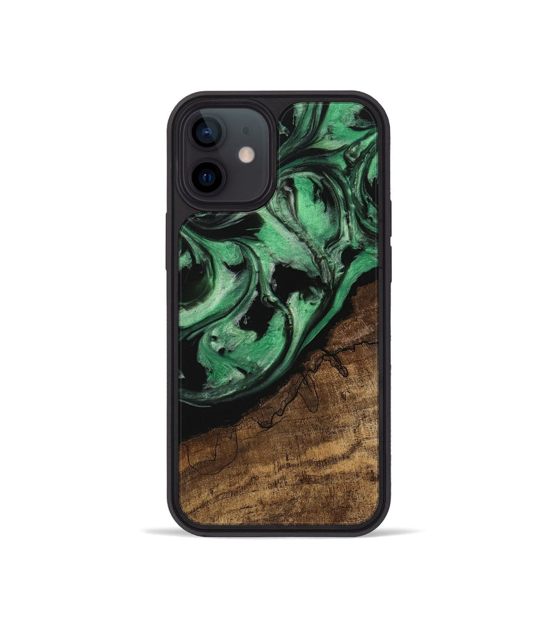 iPhone 12 mini Wood Phone Case - Kip (Green, 745537)