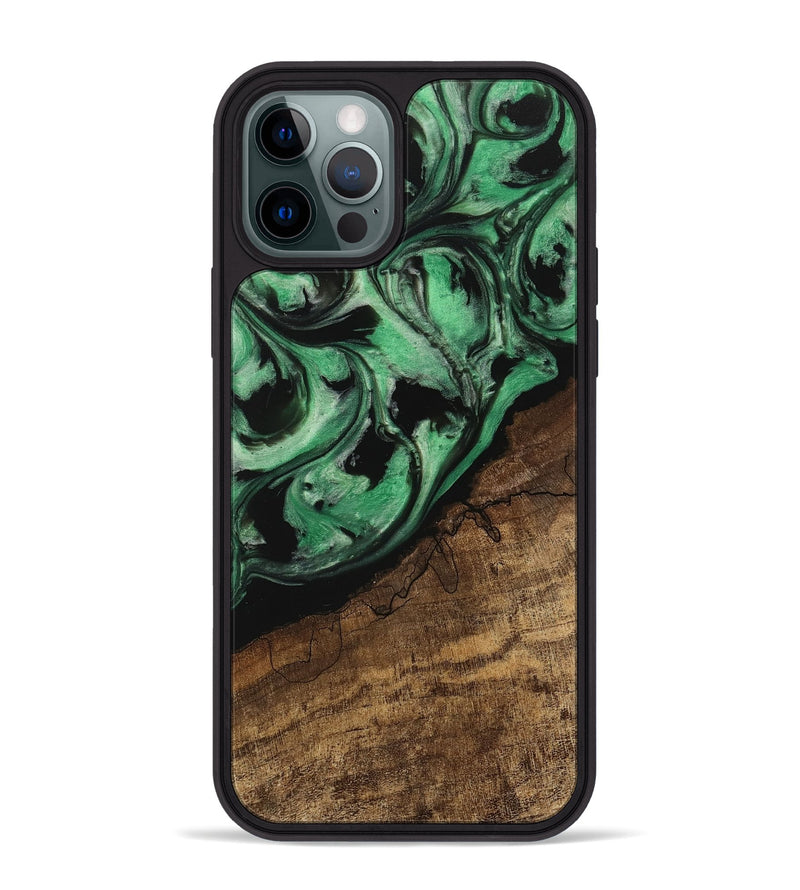 iPhone 12 Pro Max Wood Phone Case - Kip (Green, 745537)