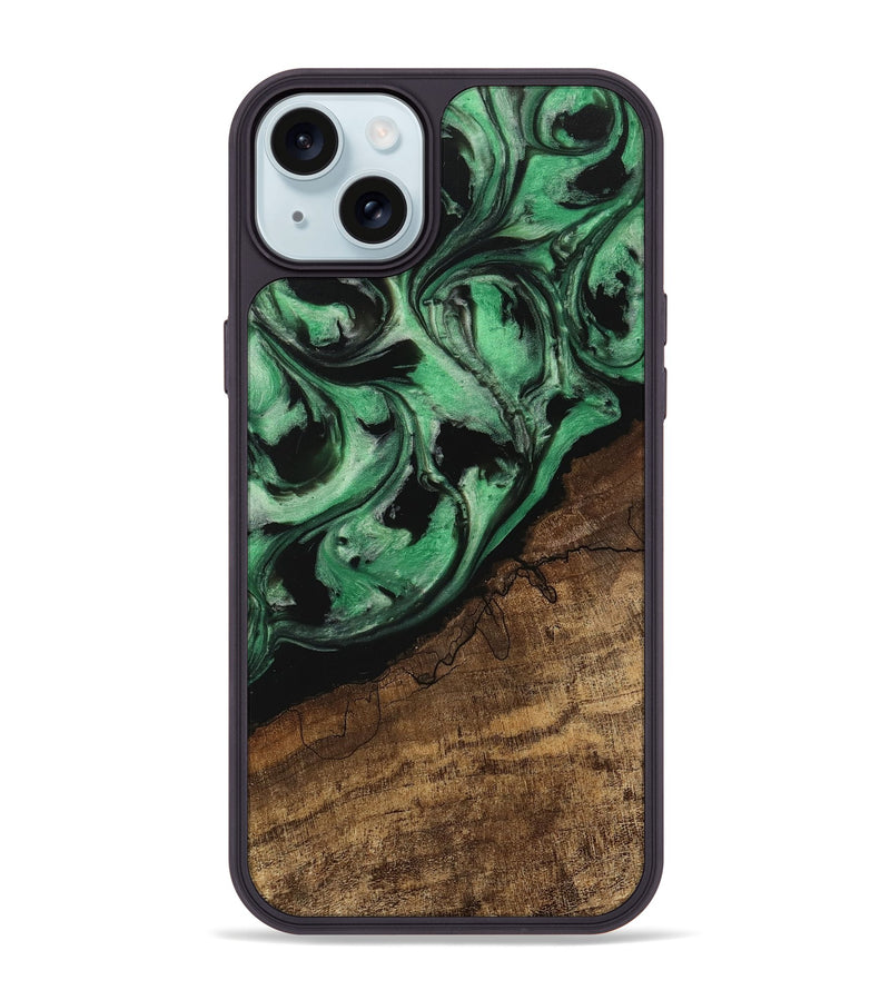 iPhone 15 Plus Wood Phone Case - Kip (Green, 745537)