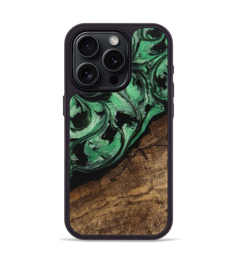 iPhone 15 Pro Wood Phone Case - Kip (Green, 745537)