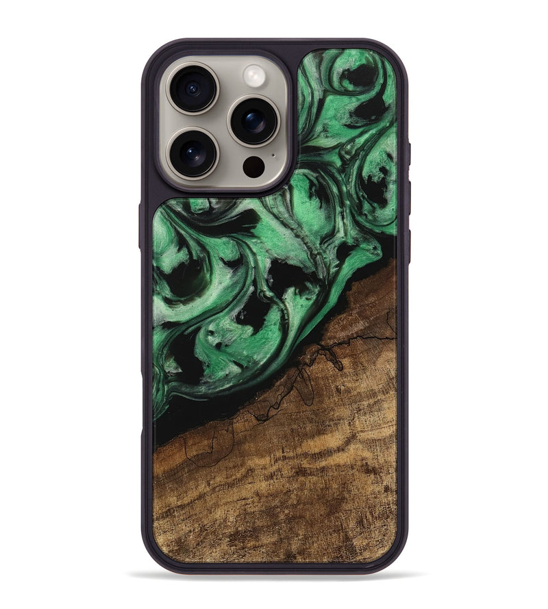 iPhone 16 Pro Max Wood Phone Case - Kip (Green, 745537)