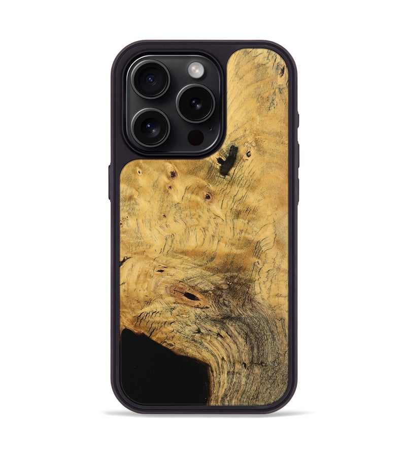 iPhone 15 Pro Wood Phone Case - Adda (Wood Burl, 745547)