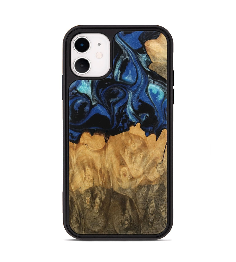 iPhone 11 Wood Phone Case - Caryl (Blue, 745550)